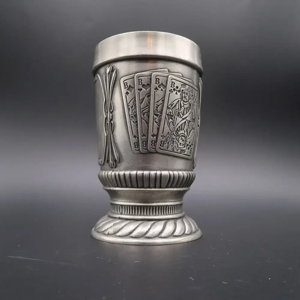 Frieling Zinn Embossed Pewter Goblet Cup 5